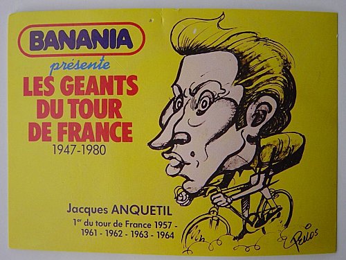 Jacques Anquetil – Carte Cycliste Vintage Fiche Onze Mondial N°18 (Édition Française)